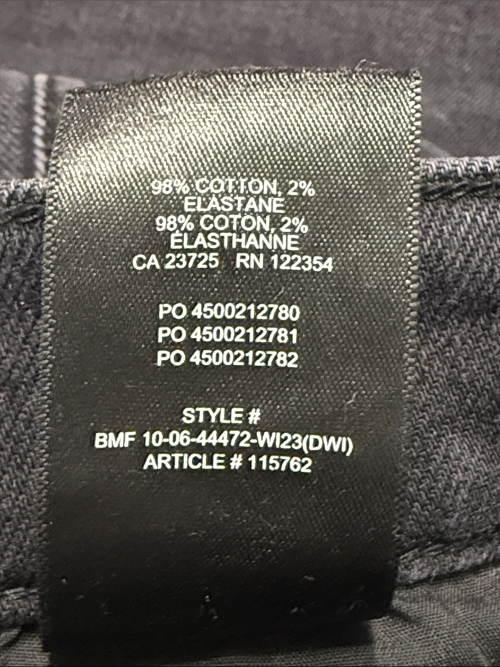 Denim Forum Arlo Hi Rise Cuff Straight Leg Jeans Sz 28 Washed Black Classic - Picture 9 of 9
